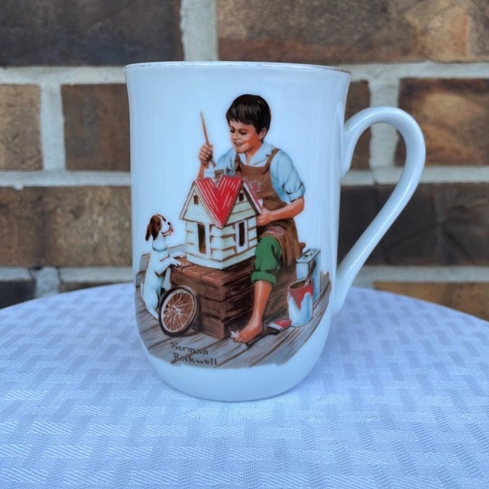 Norman Rockwell Coffee Cup-A Dollhouse For Sis